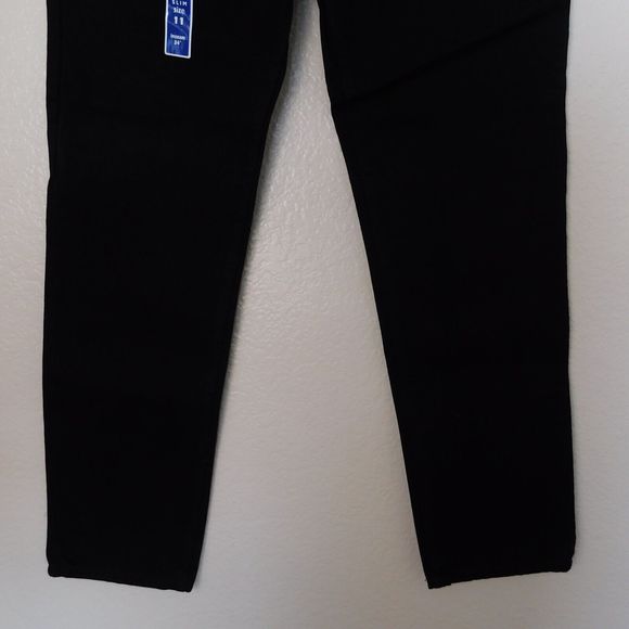 Women's Vintage 90s Posted Jeans Slim Size 11 31x34 Black 932037L NWT New - Picture 7 of 10